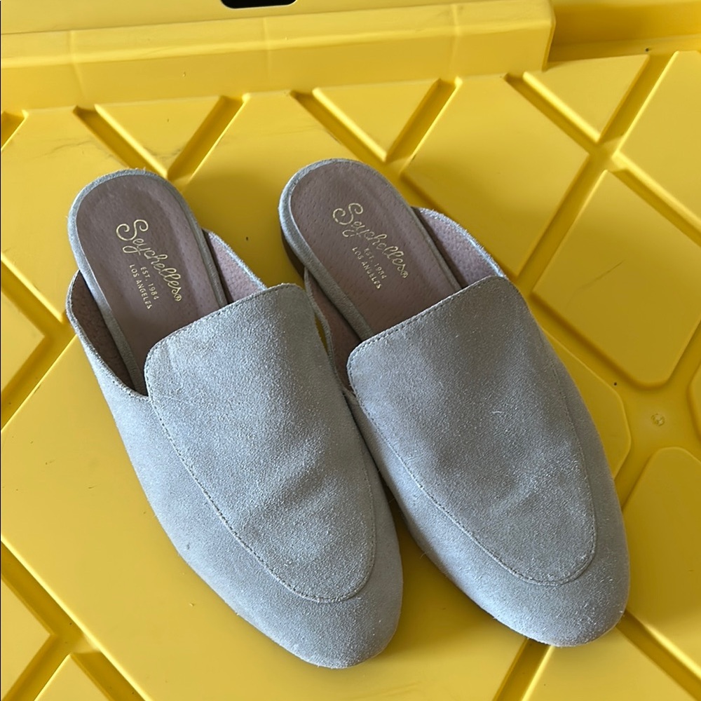 Seychelles Nude Suede Mules